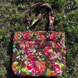 Vera Bradley Miller Bag/Quilted Tote “English Rose”